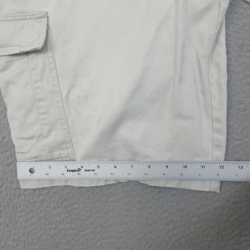 Lee Dungarees Can't Bust Em Men 38 White Cargo Short Cotton Y2K Baggy Streetwear